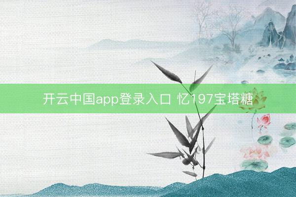 开云中国app登录入口 忆197宝塔糖